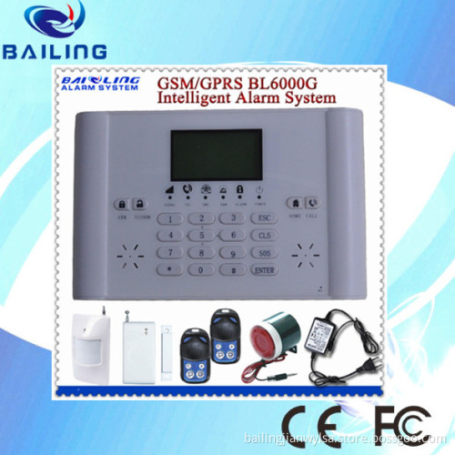GSM Alarm System with 1200mA Backup Battery, Watchdog Function Home Alarm System (BL6000G)